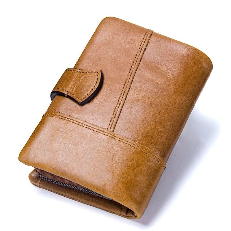 100% Genuine Leather Men's Wallet Brand Coin Short Card Holder 22 Wallet ContactS OK•PhotoFineArt