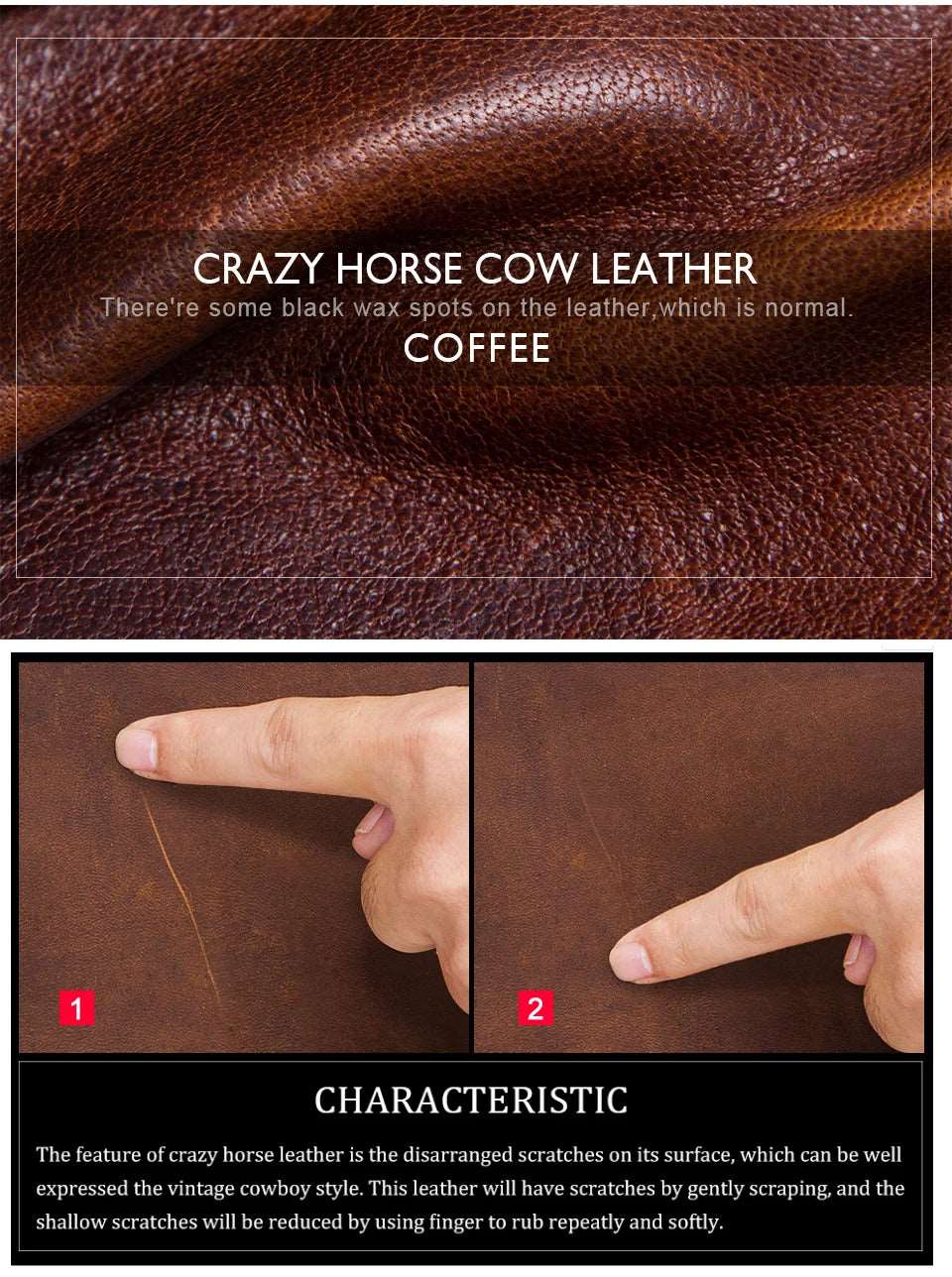 100% Genuine Leather Wallet Zipper Engraving Coin Short RFID blocking