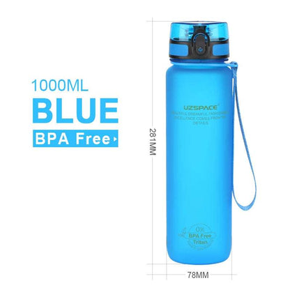 1000ml Large Capacity Water Bottle Portable Leakproof Shaker blue 1000ml