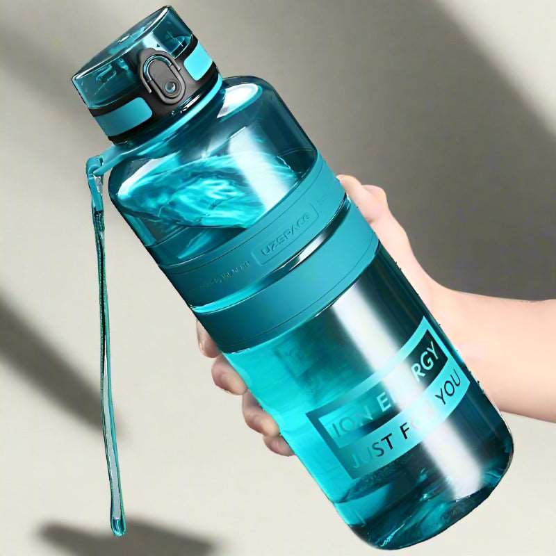 1.5/2L Sport Water Bottle Large capacity Portable Shaker BPA Free 2000ml Vine Cyan 350-2000ml