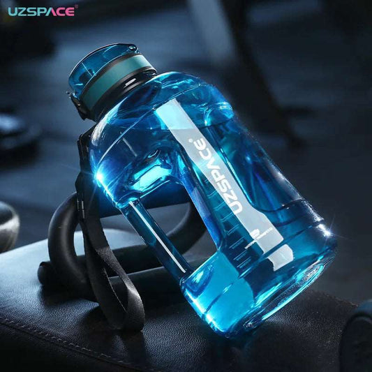 1.6L/2.3L Large Capacity Sports Water Bottles with Straw BPA Free With Time Marker