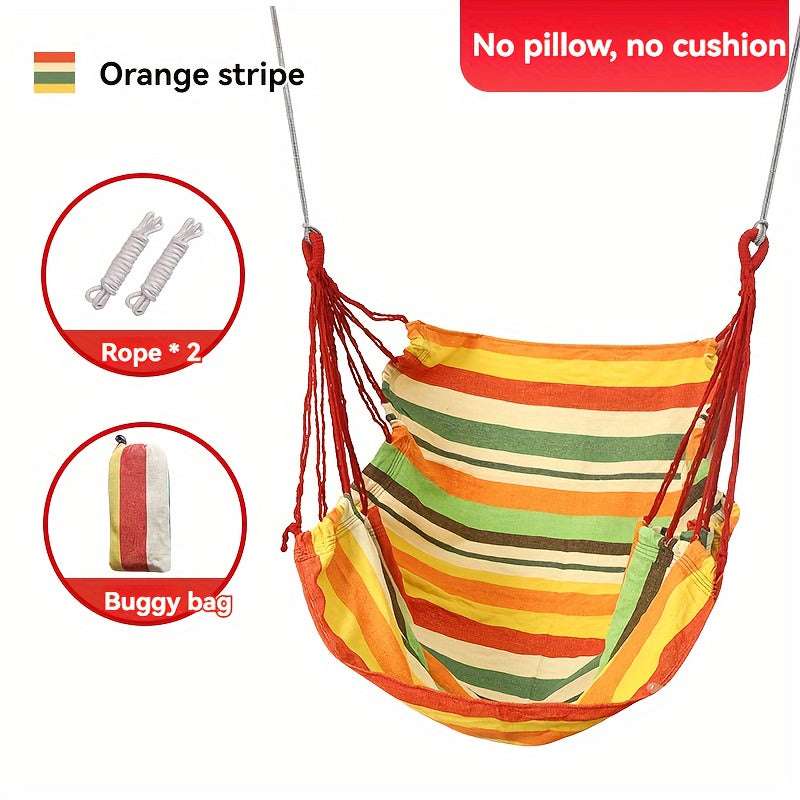 1pc Outdoor Hammock Chair, Canvas Leisure Swing Hanging Chair, With Pillow And Cushion 14 Hammock OK•PhotoFineArt OK•PhotoFineArt