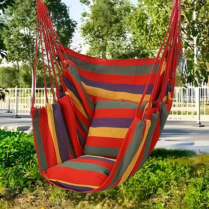 1pc Outdoor Hammock Chair, Canvas Leisure Swing Hanging Chair, With Pillow And Cushion 14 Hammock OK•PhotoFineArt OK•PhotoFineArt