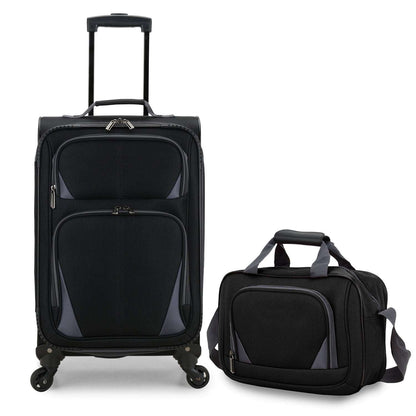 2 PC Softside Polyester Spinner Rolling Suitcase Luggage Set (14", 23") 66 OK•PhotoFineArt OK•PhotoFineArt