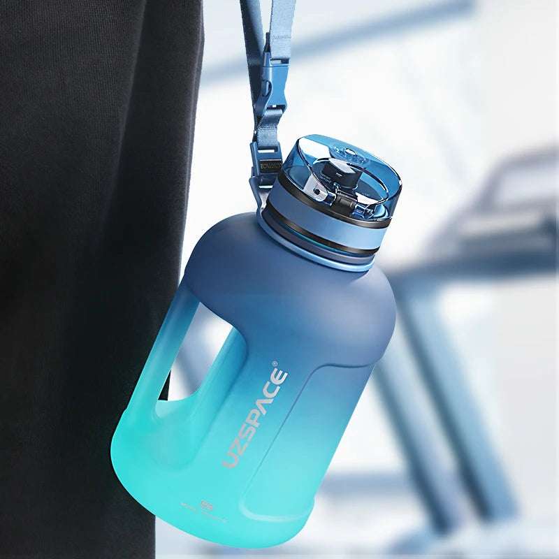 2 Liters Water Bottle with Time Marker Reusable High-capacity