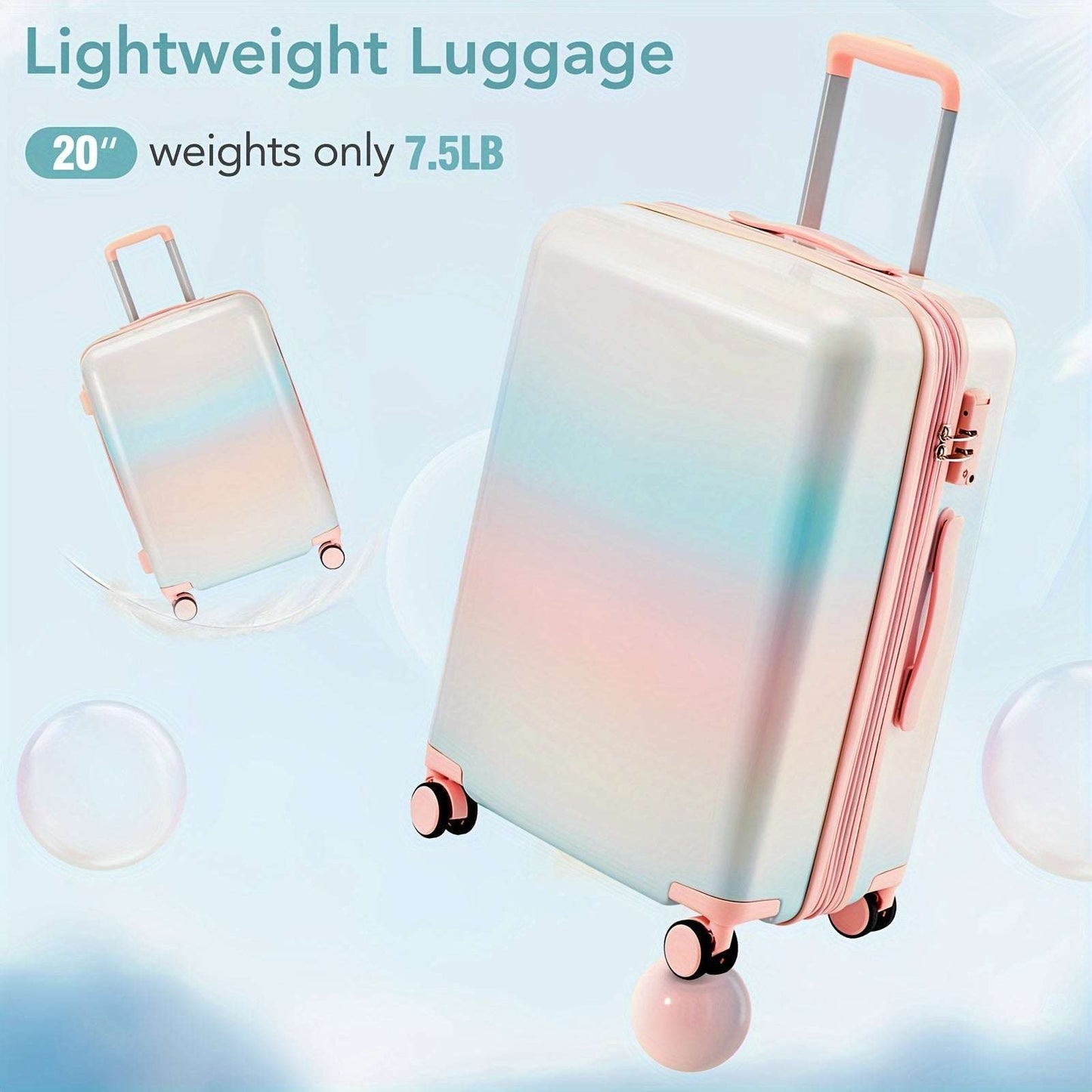 20", 24", 28" Iridescent Hardside Spinner Luggage Set - Durable ABS+PC Shell 143 OK•PhotoFineArt OK•PhotoFineArt