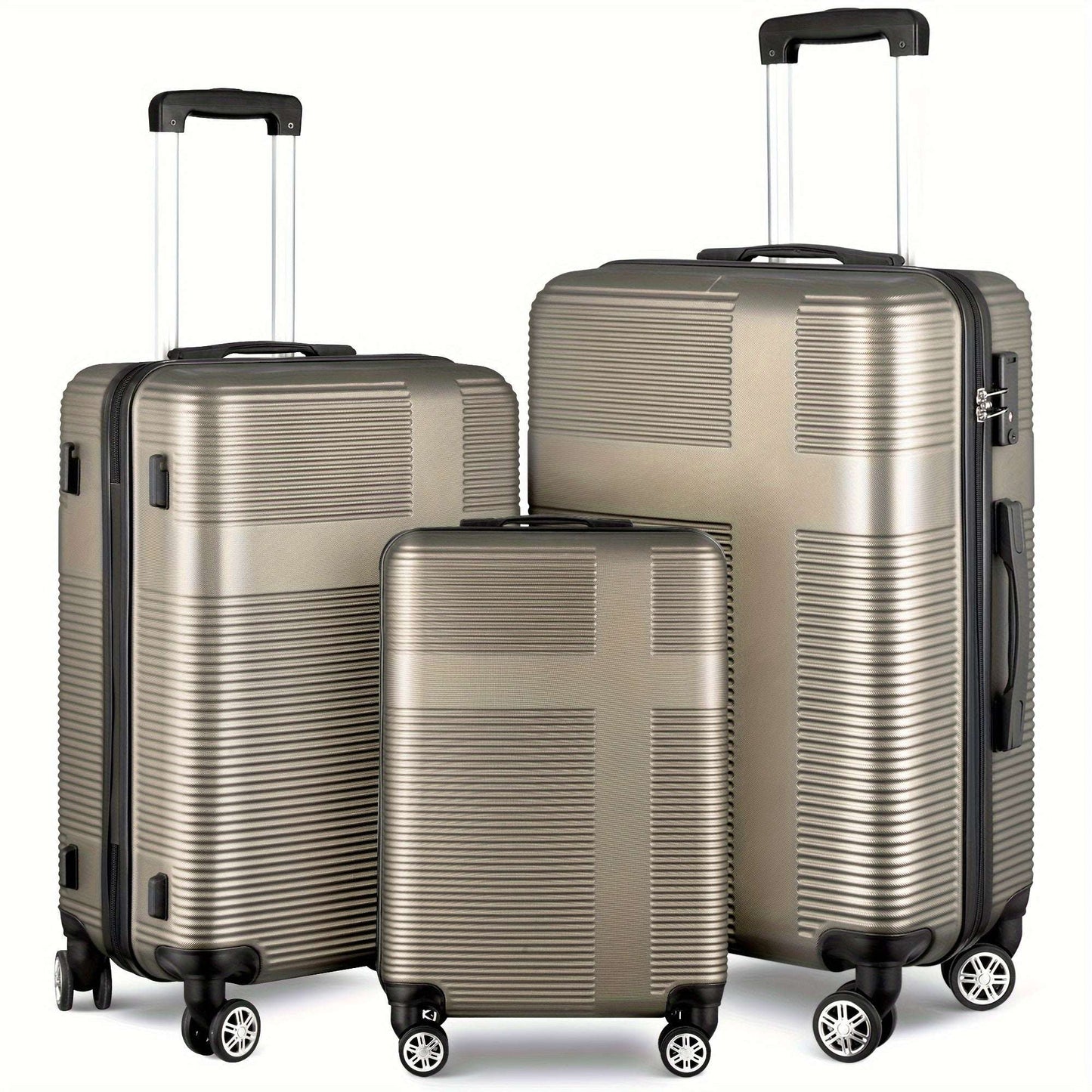 20/24/28 Inch 3-Piece Champagne Hardside Luggage Set - Spacious Suitcases with Smooth 360° Spinner Wheels 143 Luggage OK•PhotoFineArt OK•PhotoFineArt