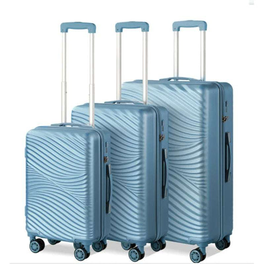 20/24/28" Luggage Set Blue Hardside Lightweight Suitcase Trolley Case TSA Lock 132 Luggage OK•PhotoFineArt OK•PhotoFineArt