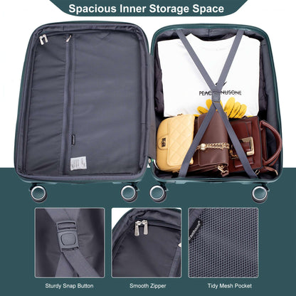 3-Pcs 20/24/28" Lightweight Expandable Hard Shell Suitcase Set with Double Universal Wheels, TSA Lock 143 Luggage OK•PhotoFineArt OK•PhotoFineArt