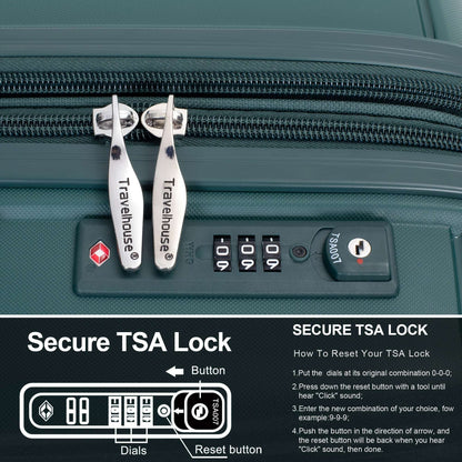 3-Pcs 20/24/28" Lightweight Expandable Hard Shell Suitcase Set with Double Universal Wheels, TSA Lock 143 Luggage OK•PhotoFineArt OK•PhotoFineArt