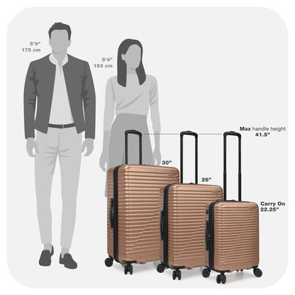 3 Pcs Hardside Spinner Luggage Set w/ Charging USB Port 22", 26", 30" 106 OK•PhotoFineArt OK•PhotoFineArt