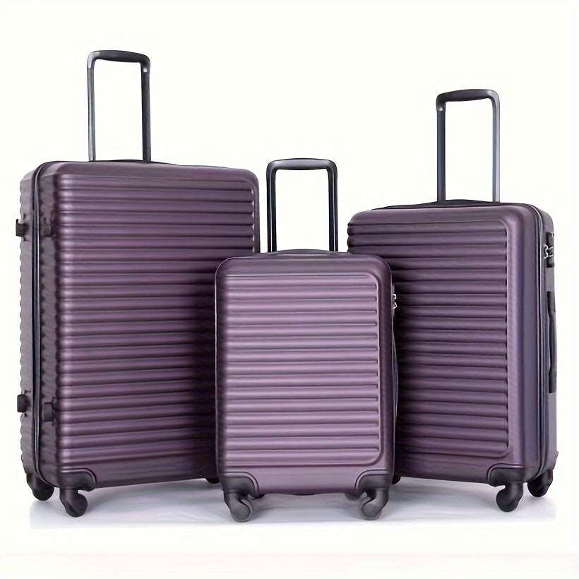 3-Pcs Lightweight ABS Suitcase Set - Telescoping Handle, Spinner Wheels, TSA-Approved Combination Lock 140 OK•PhotoFineArt OK•PhotoFineArt