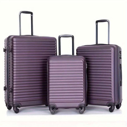 3-Pcs Lightweight ABS Suitcase Set - Telescoping Handle, Spinner Wheels, TSA-Approved Combination Lock 140 OK•PhotoFineArt OK•PhotoFineArt