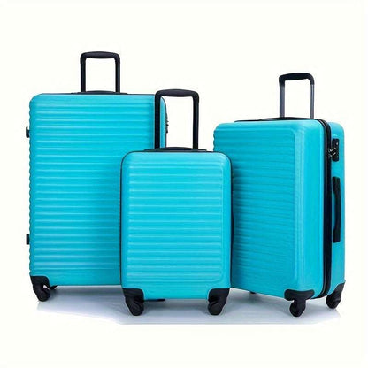 3-Pcs Lightweight ABS Suitcase Set - Telescoping Handle, Spinner Wheels, TSA-Approved Combination Lock 140 OK•PhotoFineArt OK•PhotoFineArt