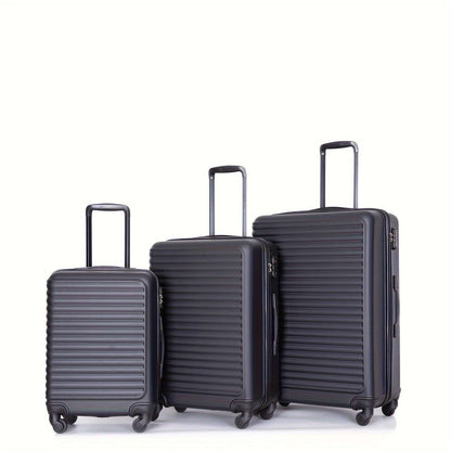 3-Pcs Lightweight ABS Suitcase Set - Telescoping Handle, Spinner Wheels, TSA-Approved Combination Lock 140 OK•PhotoFineArt OK•PhotoFineArt