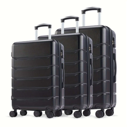 3-Piece Hard Shell Luggage Set, Navy Blue, 20", 24", 28" Suitcases, 4 Double Spinner Wheels, Expandable, TSA Lock, Lightweight, Durable, Travel Suitcases Set 127 OK•PhotoFineArt OK•PhotoFineArt