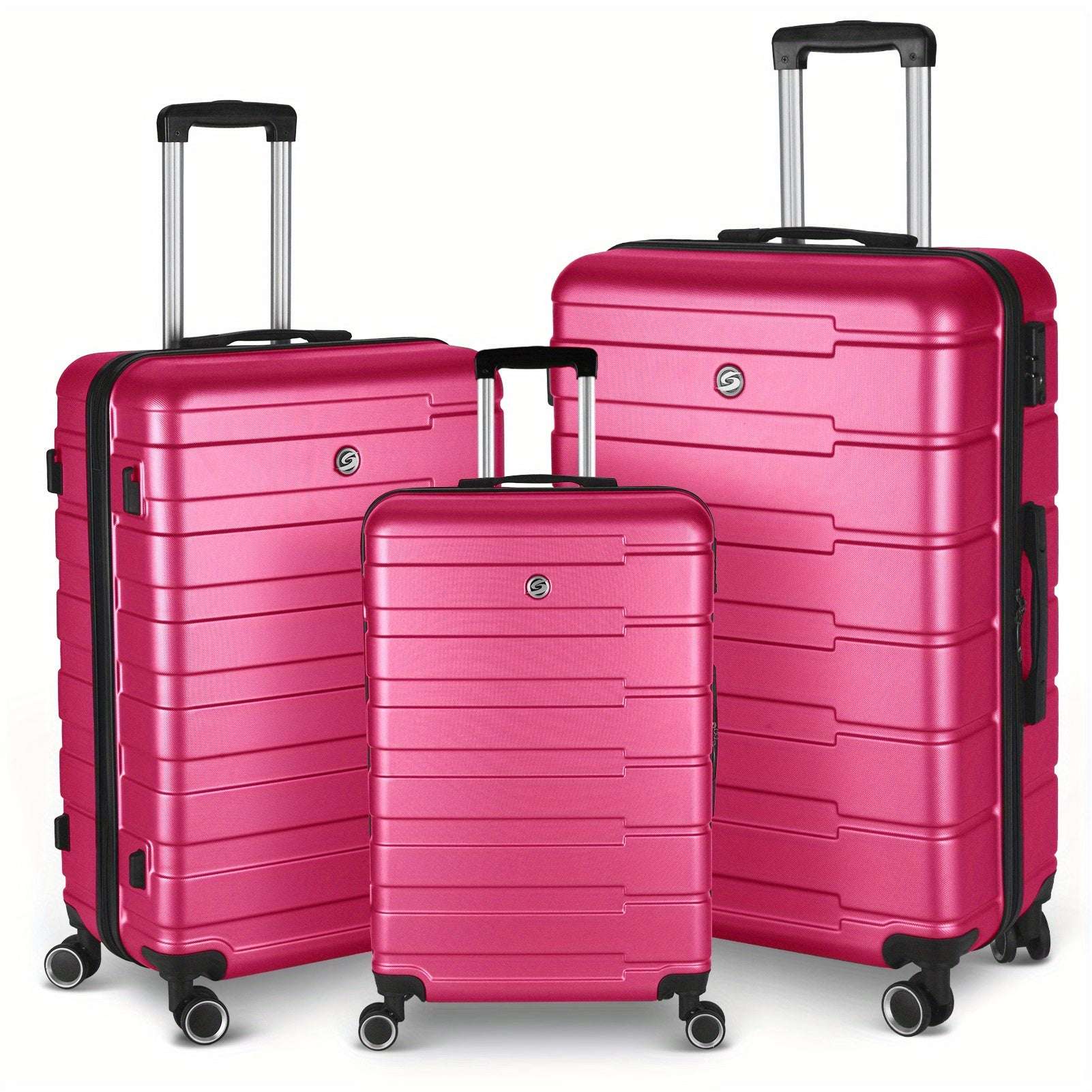 3-Piece Hardside Luggage Set, Fashionable Suitcases With Spinner Wheels, 20 24 28-inch Travel Trolley Cases 146 Luggage OK•PhotoFineArt OK•PhotoFineArt