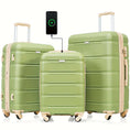 Load image into Gallery viewer, 3-Piece Spacious Luggage Set - Airline-Approved Carry-On with Telescoping Handle, Spinner Wheels, and Combination Lock 139 Luggage OK•PhotoFineArt OK•PhotoFineArt
