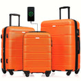 Load image into Gallery viewer, 3-Piece Spacious Luggage Set - Airline-Approved Carry-On with Telescoping Handle, Spinner Wheels, and Combination Lock 139 Luggage OK•PhotoFineArt OK•PhotoFineArt
