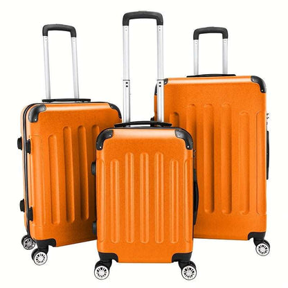 3-Piece Triple-Set ABS Hardshell Luggage, Effortless Rolling with Sturdy Handle & Smooth Wheels, 20/24/28 Sizes 147 Luggage OK•PhotoFineArt OK•PhotoFineArt