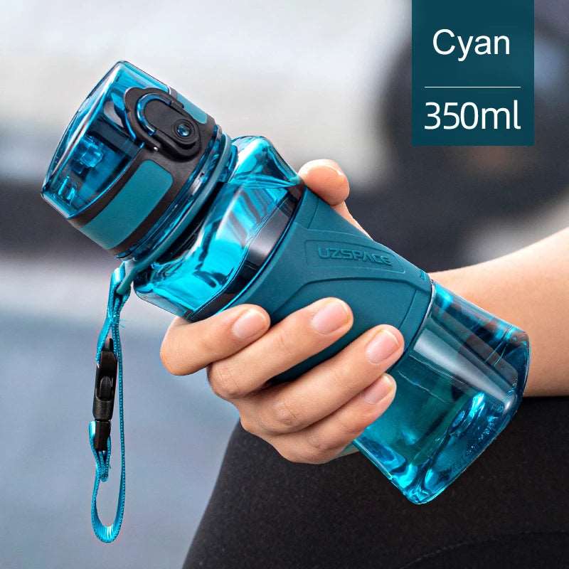350/500ml Water Bottle Protein Shaker Portable Leakproof BPA Free 350ml Cyan 350-500ml