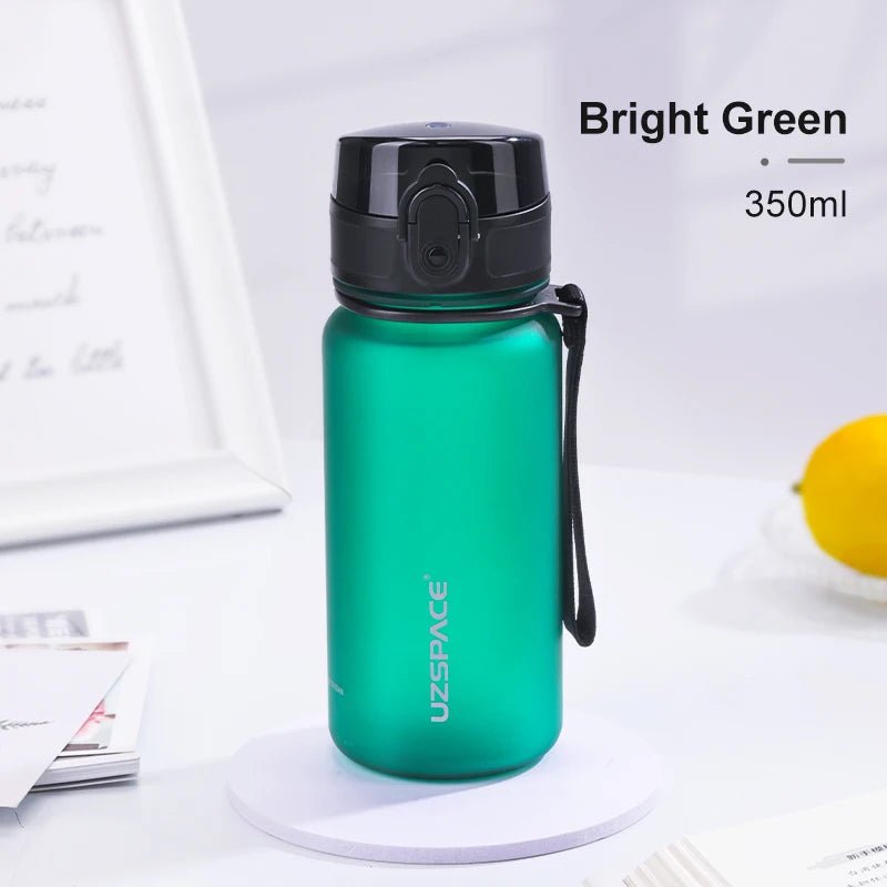 350ML Sport Water Bottle With Time Marker Kids Portable BPA Free Bright Green 350ml
