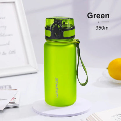 350ML Sport Water Bottle With Time Marker Kids Portable BPA Free Green 350ml