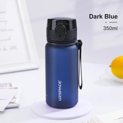 350ML Sport Water Bottle With Time Marker Kids Portable BPA Free Dark Blue 350ml