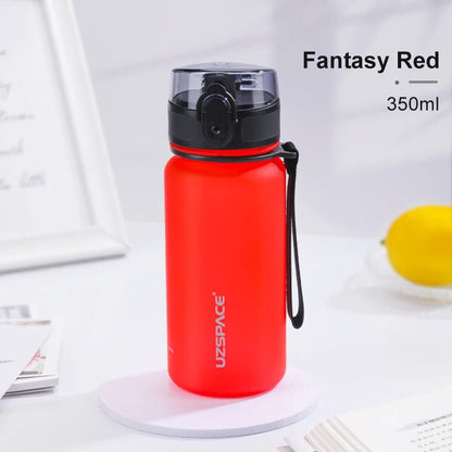 350ML Sport Water Bottle With Time Marker Kids Portable BPA Free Fantasy Red 350ml