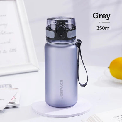 350ML Sport Water Bottle With Time Marker Kids Portable BPA Free Grey 350ml