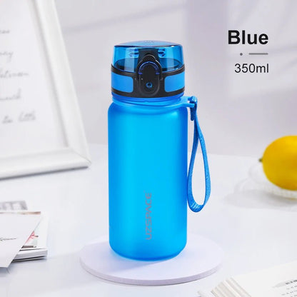 350ML Sport Water Bottle With Time Marker Kids Portable BPA Free Blue 350ml