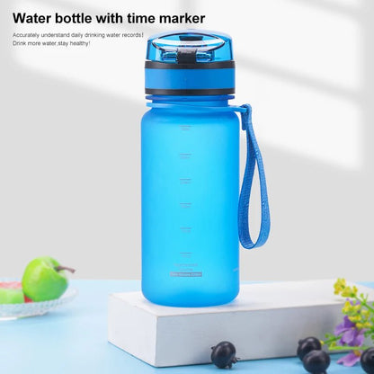350ML Sport Water Bottle With Time Marker Kids Portable BPA Free
