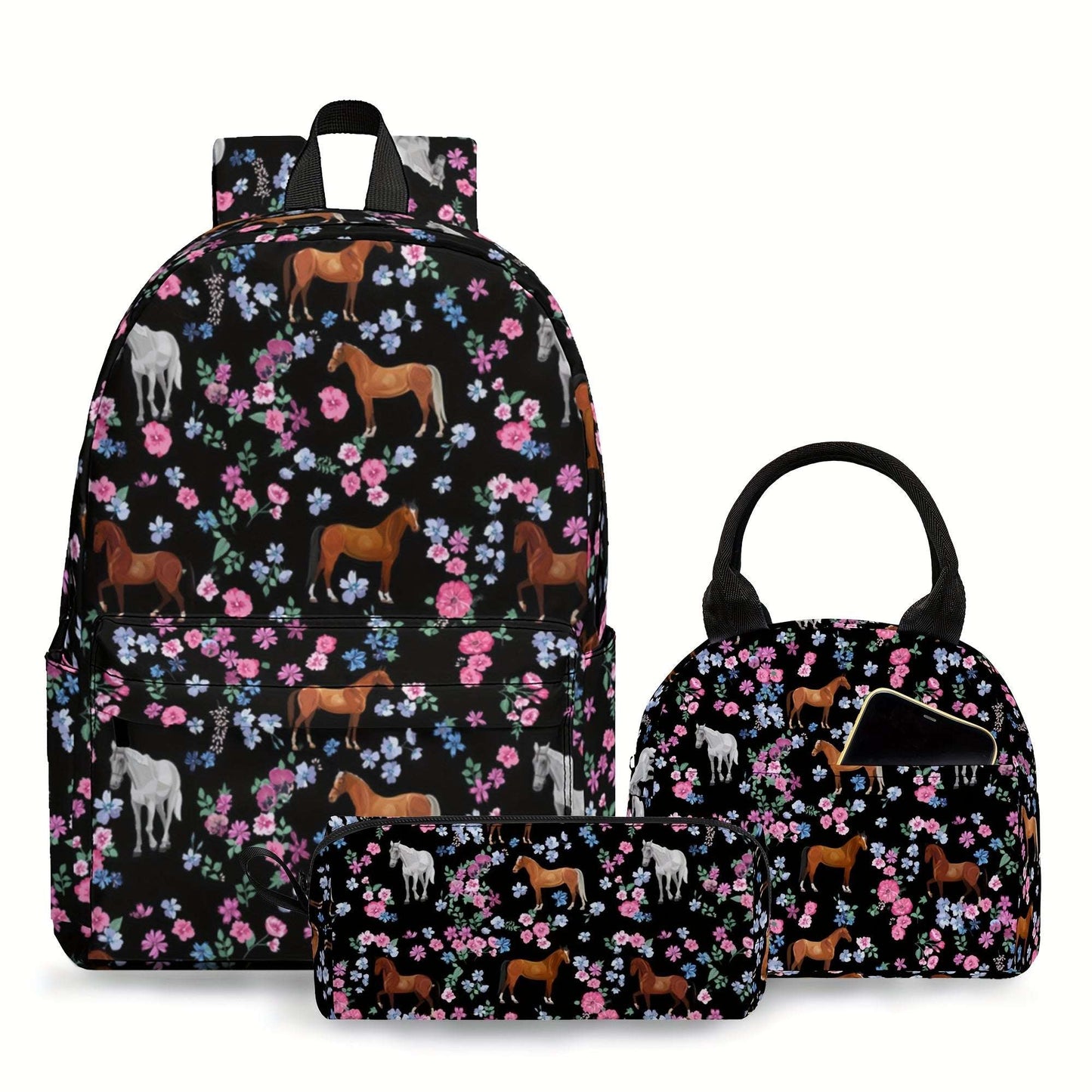 3PCS Backpack For Boys Girls, Cute Cool School Backpack Sets With Lunch Bag Pencil Case 37 Backpack OK•PhotoFineArt OK•PhotoFineArt