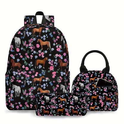 3PCS Backpack For Boys Girls, Cute Cool School Backpack Sets With Lunch Bag Pencil Case 37 Backpack OK•PhotoFineArt OK•PhotoFineArt