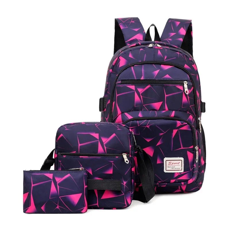 3set School Bags For Girls Boys Lightweight Waterproof