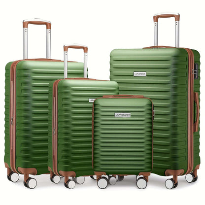 4-Piece Expandable ABS Spinner Luggage Set - Durable Hard Shell, Telescoping Handle, Combination TSA Lock 174 Luggage OK•PhotoFineArt OK•PhotoFineArt