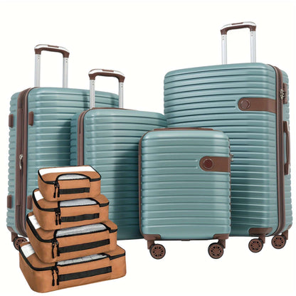 4 Piece Luggage Set Suitcase Set, ABS Hard Shell Lightweight Expandable Travel Luggage with 4 Packing Cubes, TSA Lock 184 Luggage OK•PhotoFineArt OK•PhotoFineArt