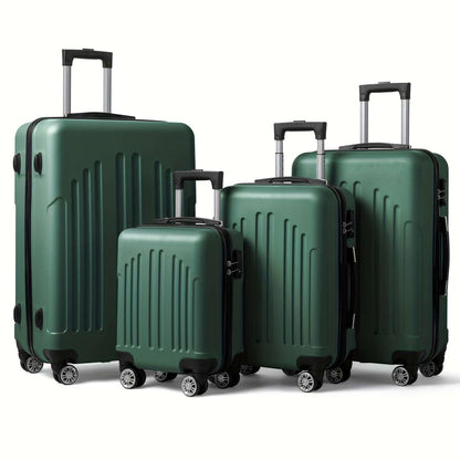 4-Piece Luxury Luggage Set - Durable ABS Hard Shell, Smooth Double Wheels, TSA-Approved Lock 125 Luggage OK•PhotoFineArt OK•PhotoFineArt