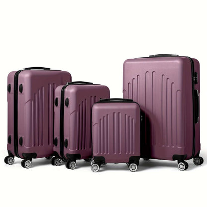 4-Piece Luxury Luggage Set - Durable ABS Hard Shell, Smooth Double Wheels, TSA-Approved Lock 125 Luggage OK•PhotoFineArt OK•PhotoFineArt