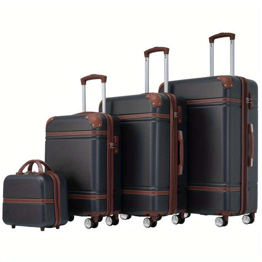 4 Pieces 20"+24"+28" Luggage and Cosmetic Case, Spinner Suitcase with TSA Lock 160 Luggage OK•PhotoFineArt OK•PhotoFineArt