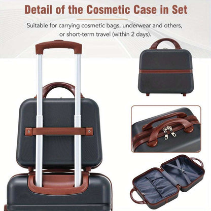 4 Pieces 20"+24"+28" Luggage and Cosmetic Case, Spinner Suitcase with TSA Lock 160 Luggage OK•PhotoFineArt OK•PhotoFineArt