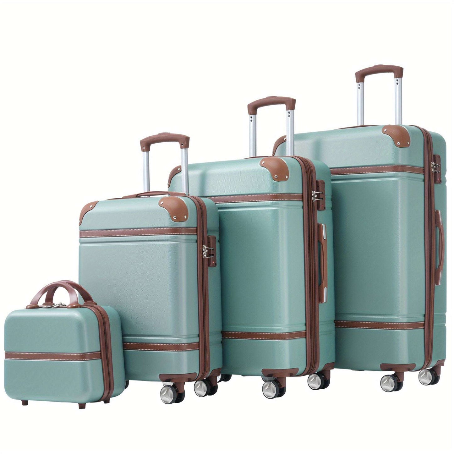 4 Pieces 20"+24"+28" Luggage and Cosmetic Case, Spinner Suitcase with TSA Lock 160 Luggage OK•PhotoFineArt OK•PhotoFineArt