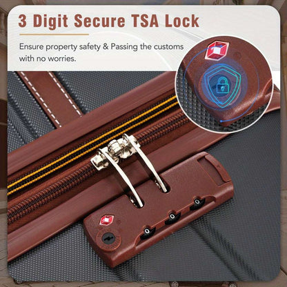 4 Pieces 20"+24"+28" Luggage and Cosmetic Case, Spinner Suitcase with TSA Lock 160 Luggage OK•PhotoFineArt OK•PhotoFineArt