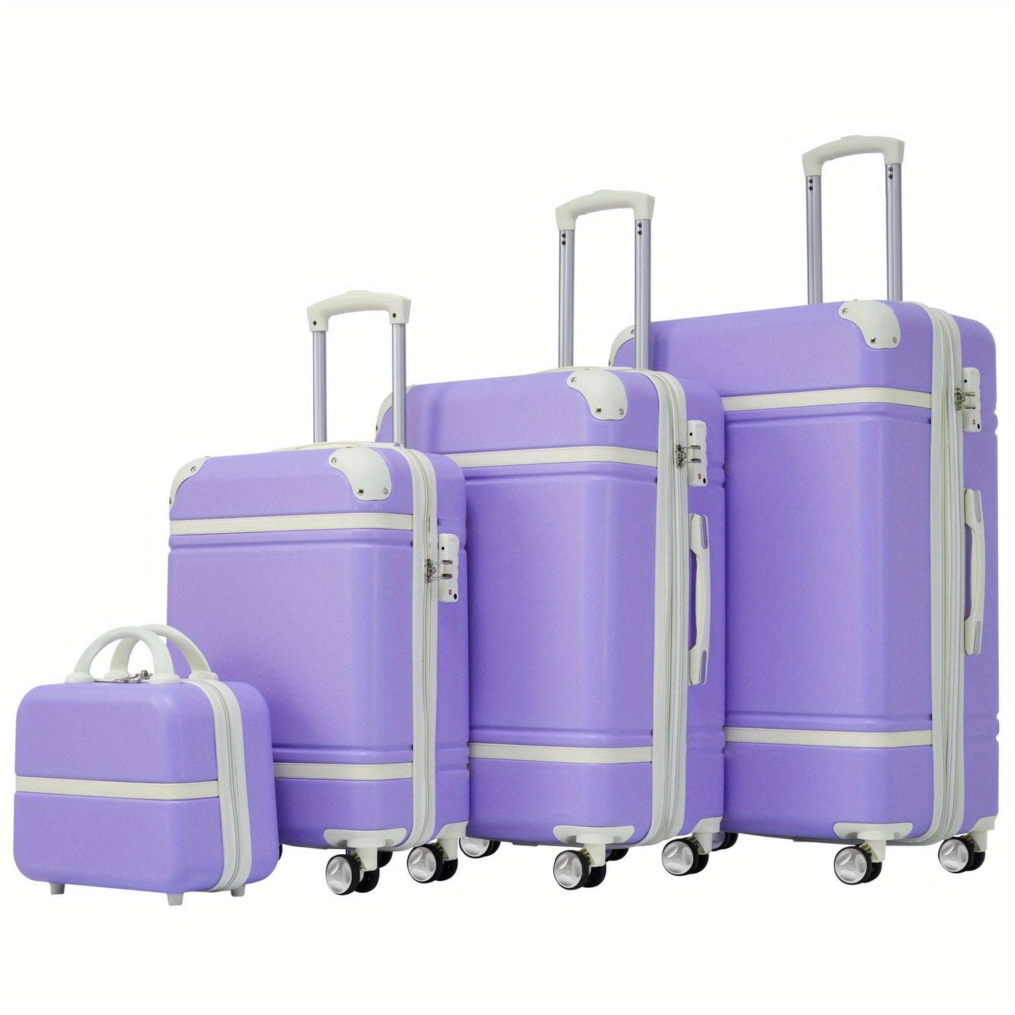 4 Pieces 20"+24"+28" Luggage and Cosmetic Case, Spinner Suitcase with TSA Lock 160 Luggage OK•PhotoFineArt OK•PhotoFineArt