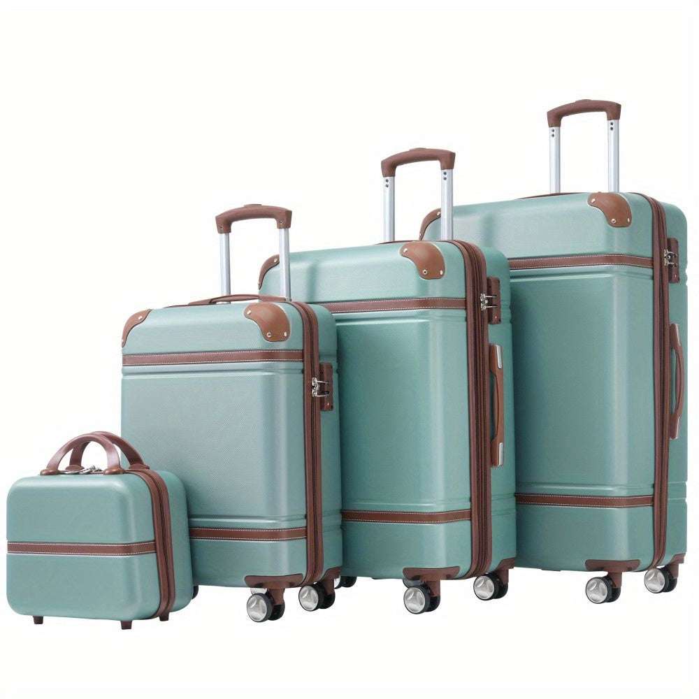 4 Pieces 20"+24"+28" Luggage and Cosmetic Case, Spinner Suitcase with TSA Lock 160 Luggage OK•PhotoFineArt OK•PhotoFineArt