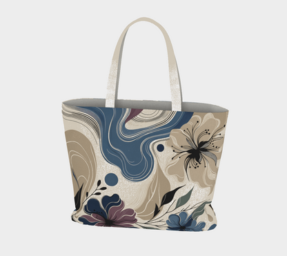 Modern Flowers Large Tote bag