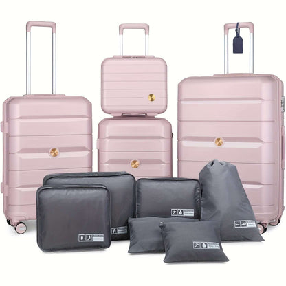 4pcs Somago Premium Spinner Luggage Set - Durable PP Hard Shell, Combination Lock, 6-Set Packing Bags 214 Luggage Somago OK•PhotoFineArt