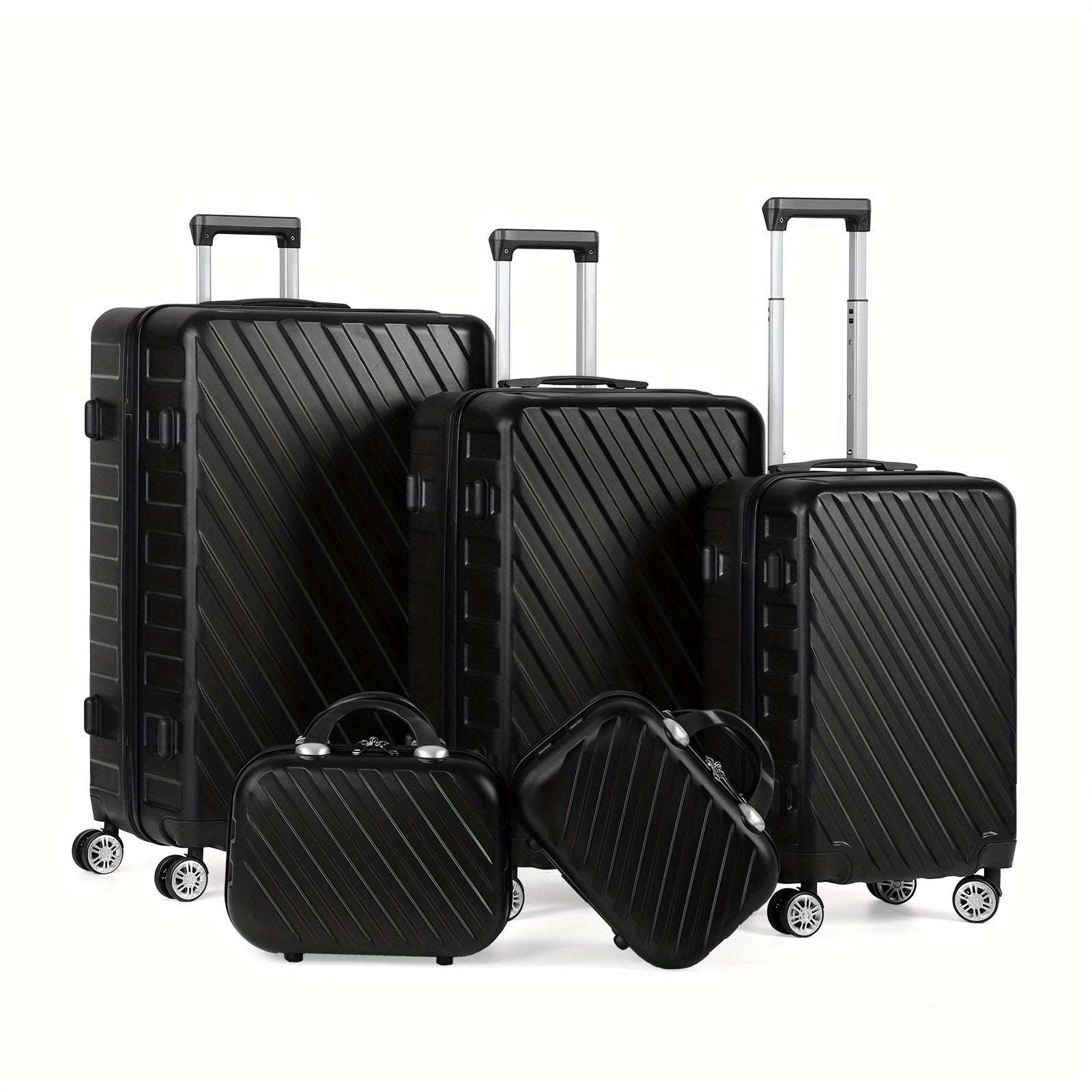 5-Pcs Large Capacity Hardside Spinner Luggage Set - TSA-Approved Lock, Durable Aluminum Alloy Handle 136 Luggage OK•PhotoFineArt OK•PhotoFineArt