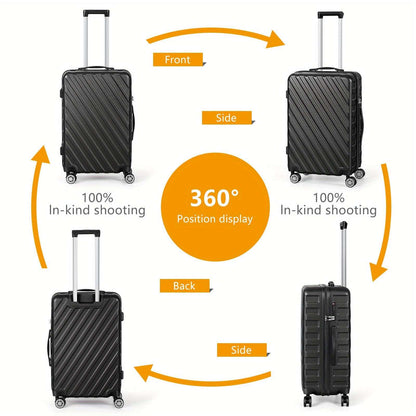 5-Pcs Large Capacity Hardside Spinner Luggage Set - TSA-Approved Lock, Durable Aluminum Alloy Handle 136 Luggage OK•PhotoFineArt OK•PhotoFineArt