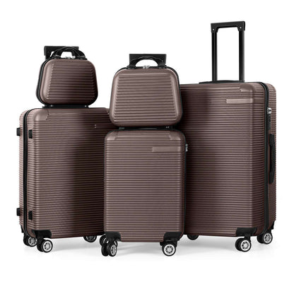 5-Piece ABS Luggage Set with TSA Lock, Includes 12",14",20", 24" & 28" 131 Luggage OK•PhotoFineArt OK•PhotoFineArt